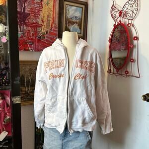 stained princess cruises orange white embroidered jacket